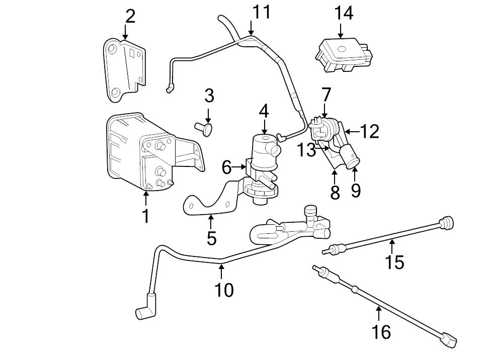 NEW GENUINE OEM VAPOR CANISTER LEAK DETECTION HOSE 19992001 JEEP GRAND