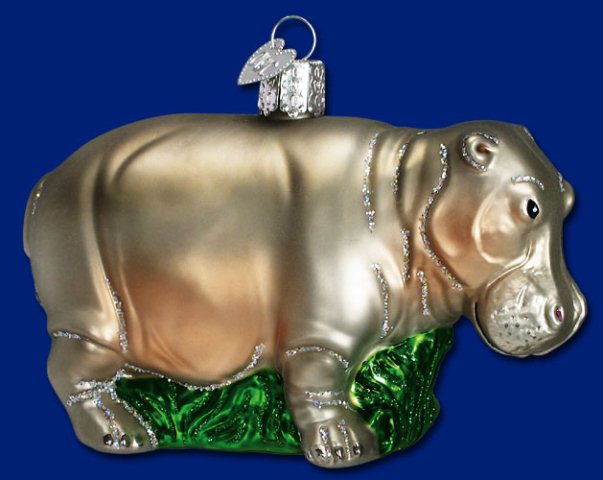 hippopotamus hippo blown glass old world christmas hippopotamus hippo blown glass old world christmas