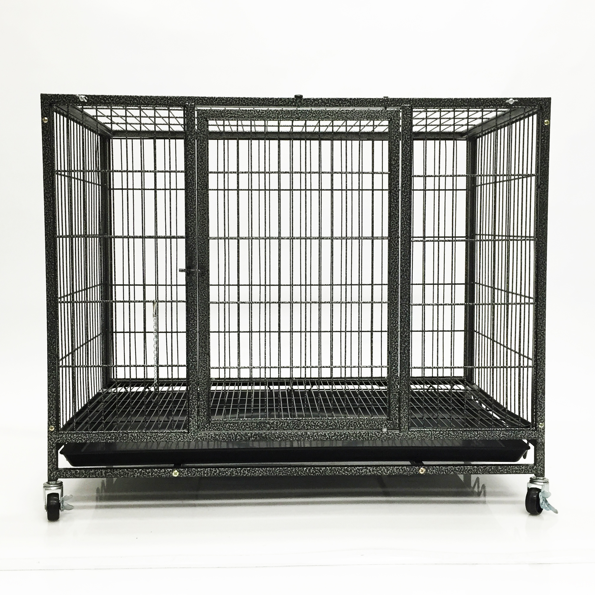 37" Dog Kennel Heavy Duty Sturdy Cage Crage For Pitbull Large Dogs