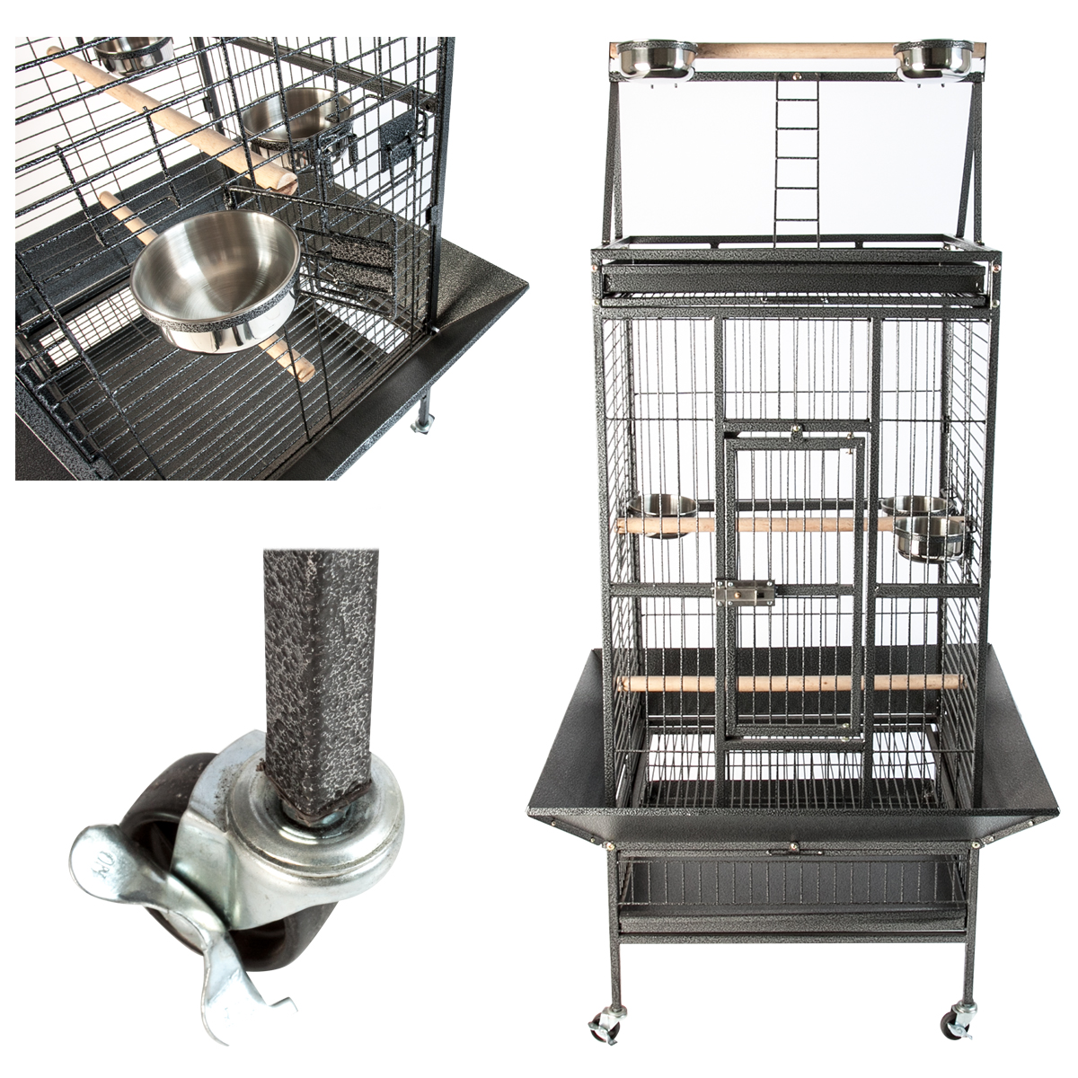 Bird Cage Large Play Top Amazon Parrot Finch Cage Macaw Cockatoo Pet