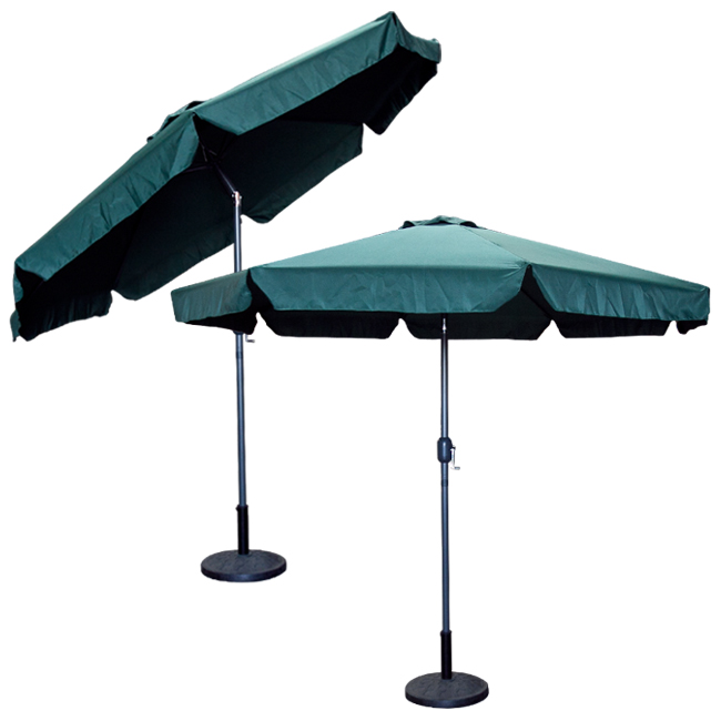 2 Green Aluminium Market Umbrella 9 Ft Feet Patio Tilt 9 Ft Patio Outdoor Garden Umbrella Aluminum Market Yard