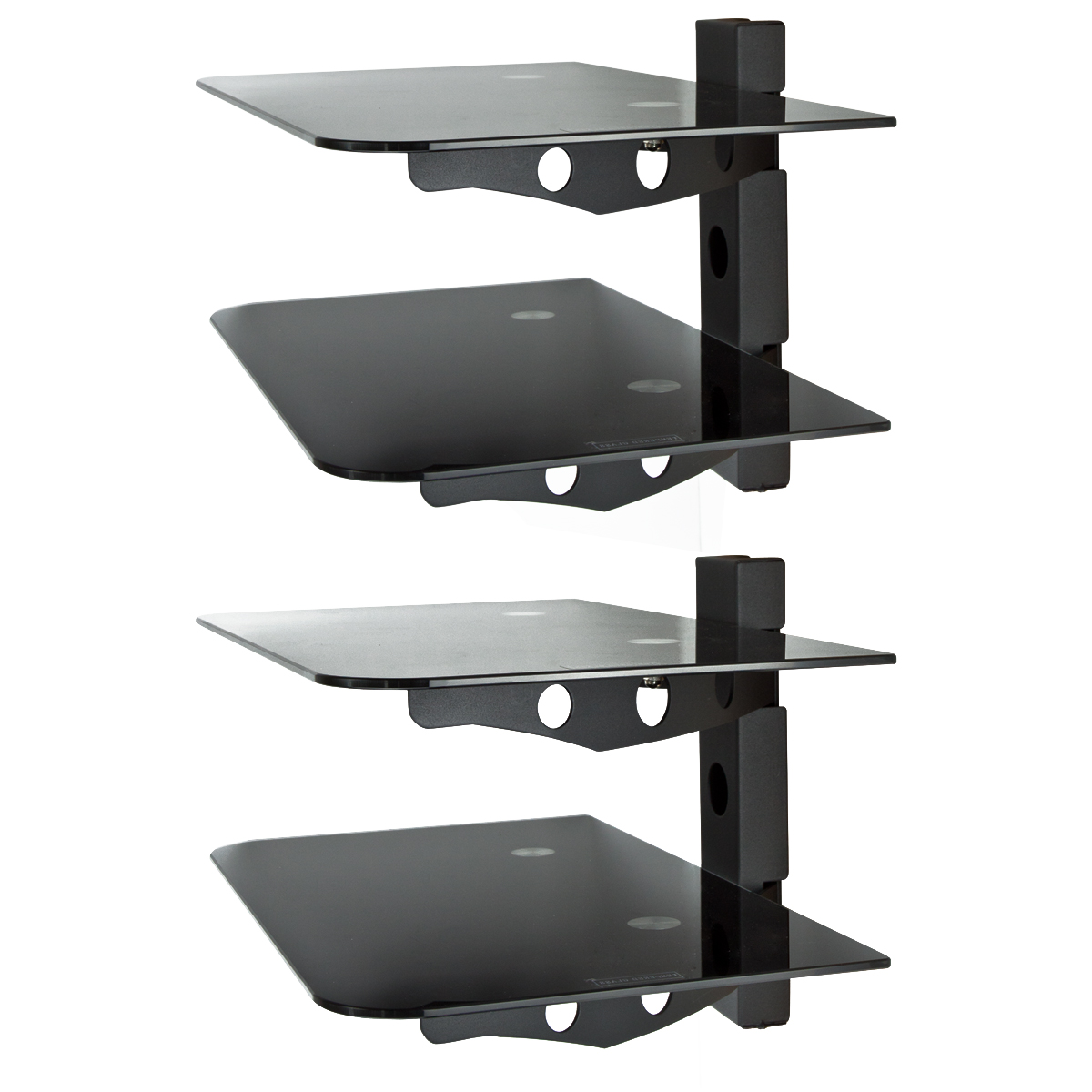 Wall Mount DVD Stand Lot of 2 Shelf 2 Tier Cable Game Console TV Stereo