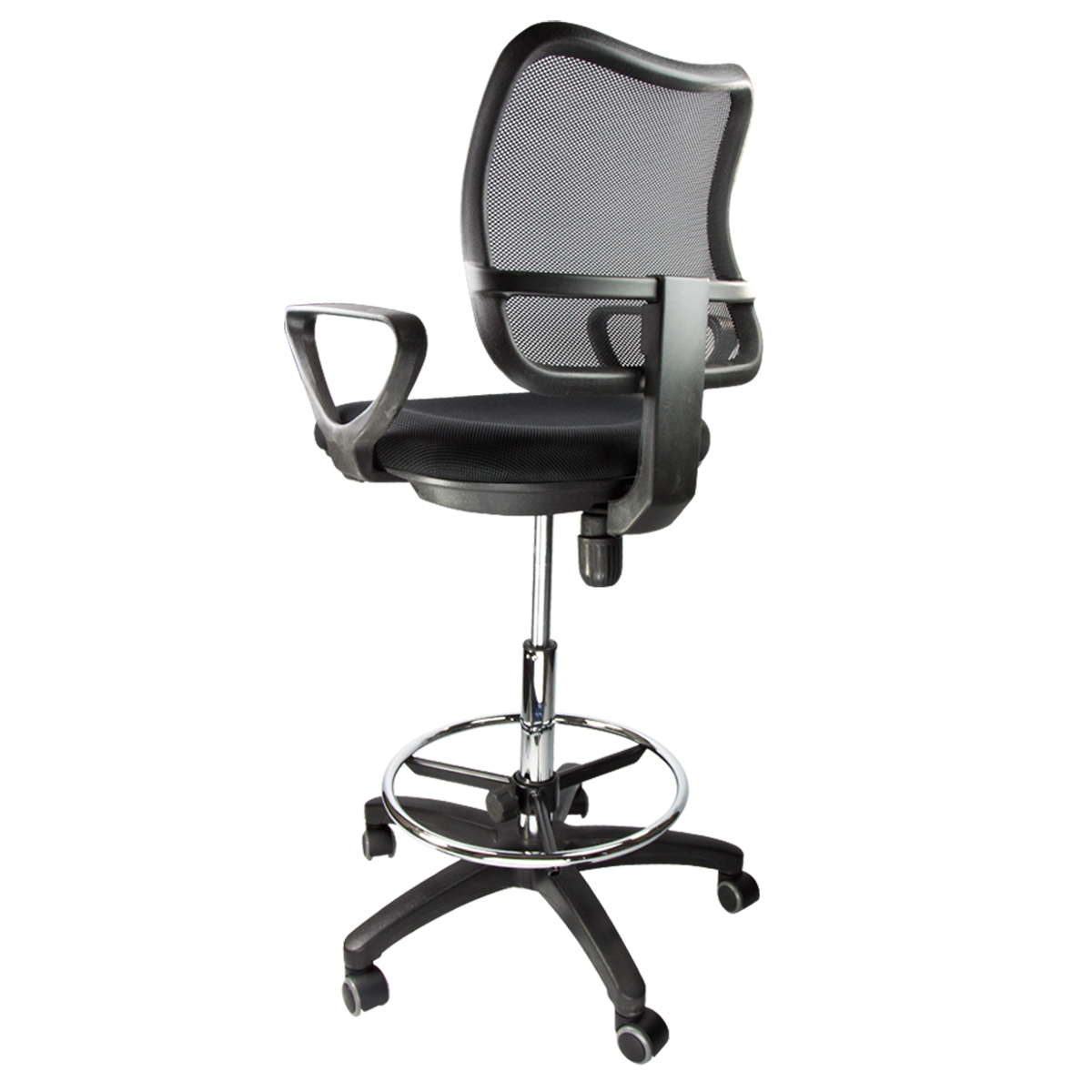 2 Drafting Chair Stool Armrest Ergonomic Mesh Adjustable Footring Bank