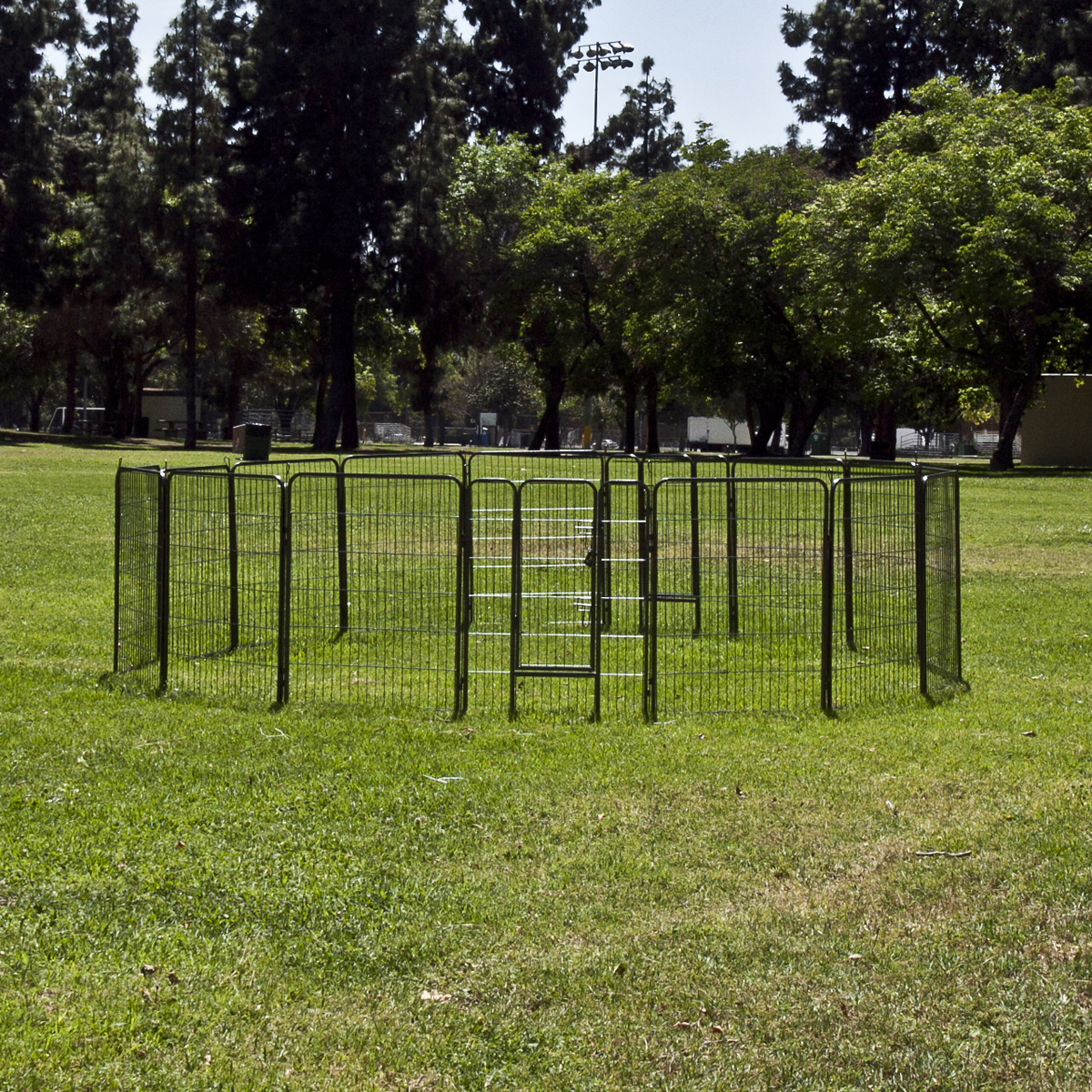 40" 8 Panel Dog Barrier Fence Metal PlayPen Kennel Cage Pet Outdoor