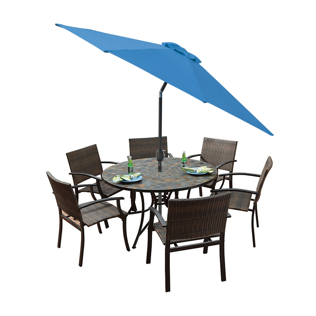 9 Ft Feet Patio Tilt Umbrella Crank Market Aluminium Pool 9 Ft Patio Outdoor Garden Umbrella Aluminum Market Yard