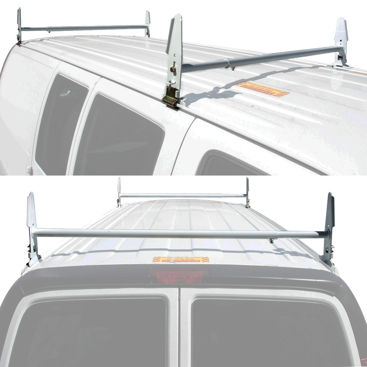 Roof Van Ladder Rack 23 Bars Chevy Dodge Ford GMC Rain Gutter Mount