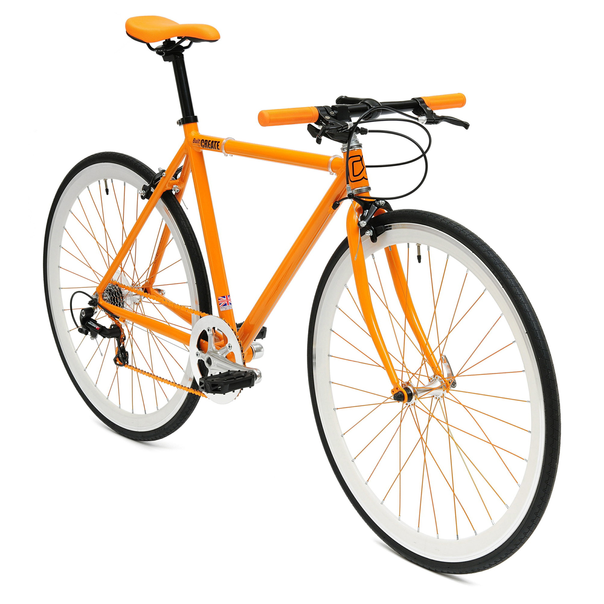 orange fixie bike