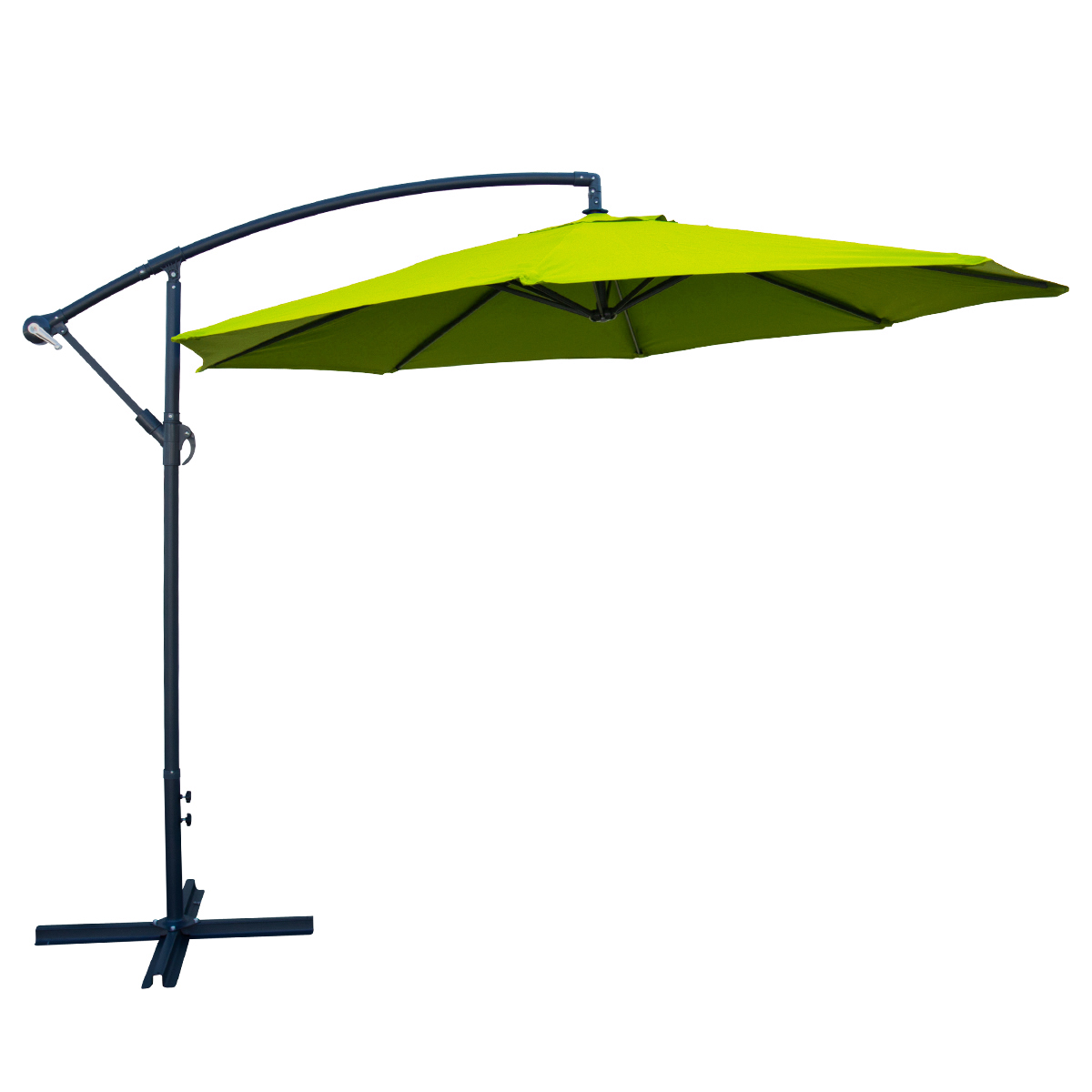 10ft Deluxe Outdoor Patio Umbrella Hanging Offset Crank Tilt Garden