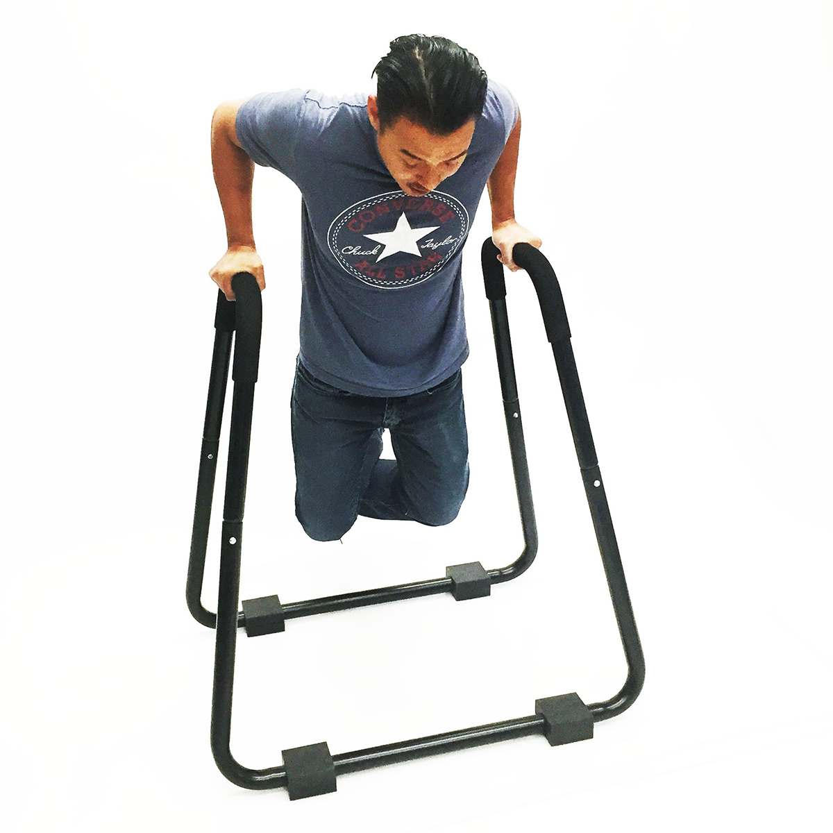 Portable Dip Exercise Stand Standing Dipping Station w/ Straps Tricep