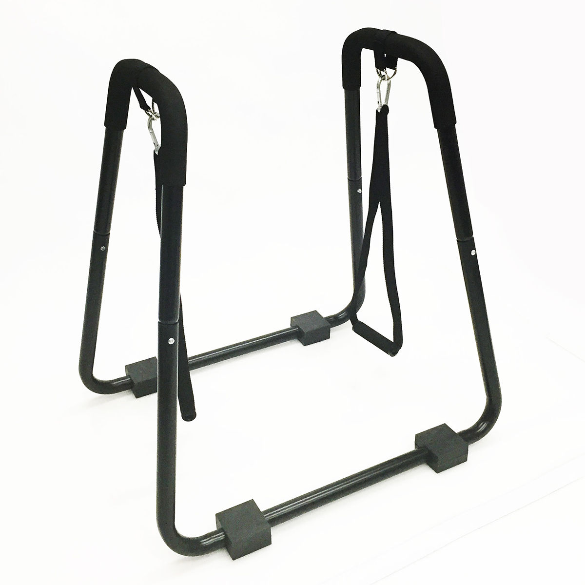 Heavy Duty Dip Station Stand Self Standing Exercise Dipping w/ Straps