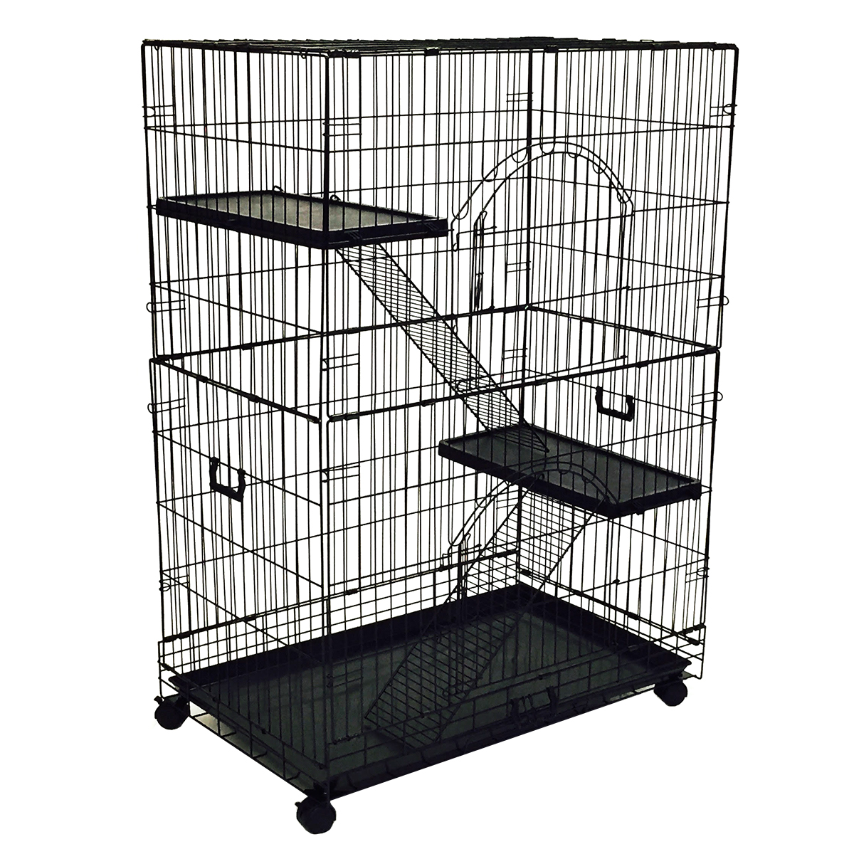 51" Tall Wire Tower Cage Large Animal Cage Cat Cage Playpen Tower Tri