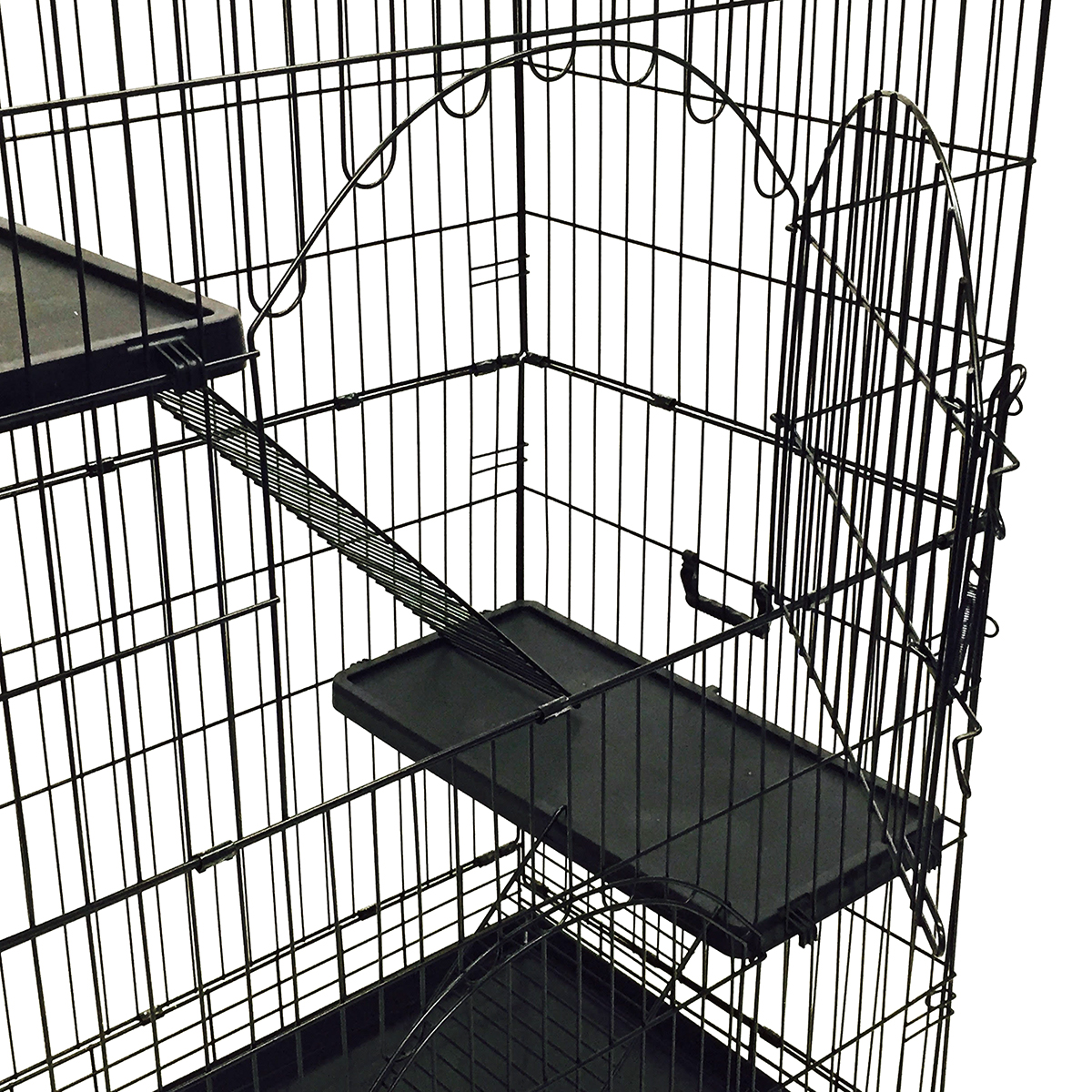 51" Tall Wire Tower Cage Large Animal Cage Cat Cage Playpen Tower Tri