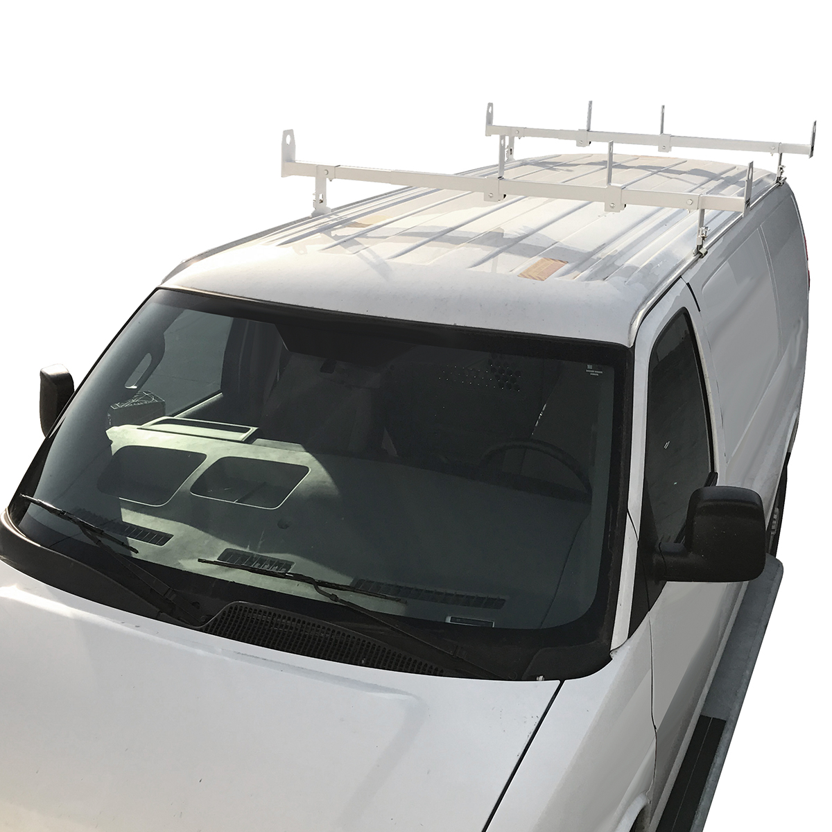 Cargo Van Ladder Rack Roof 500 LB 2 Bars Contractor Chevy Dodge RackPro
