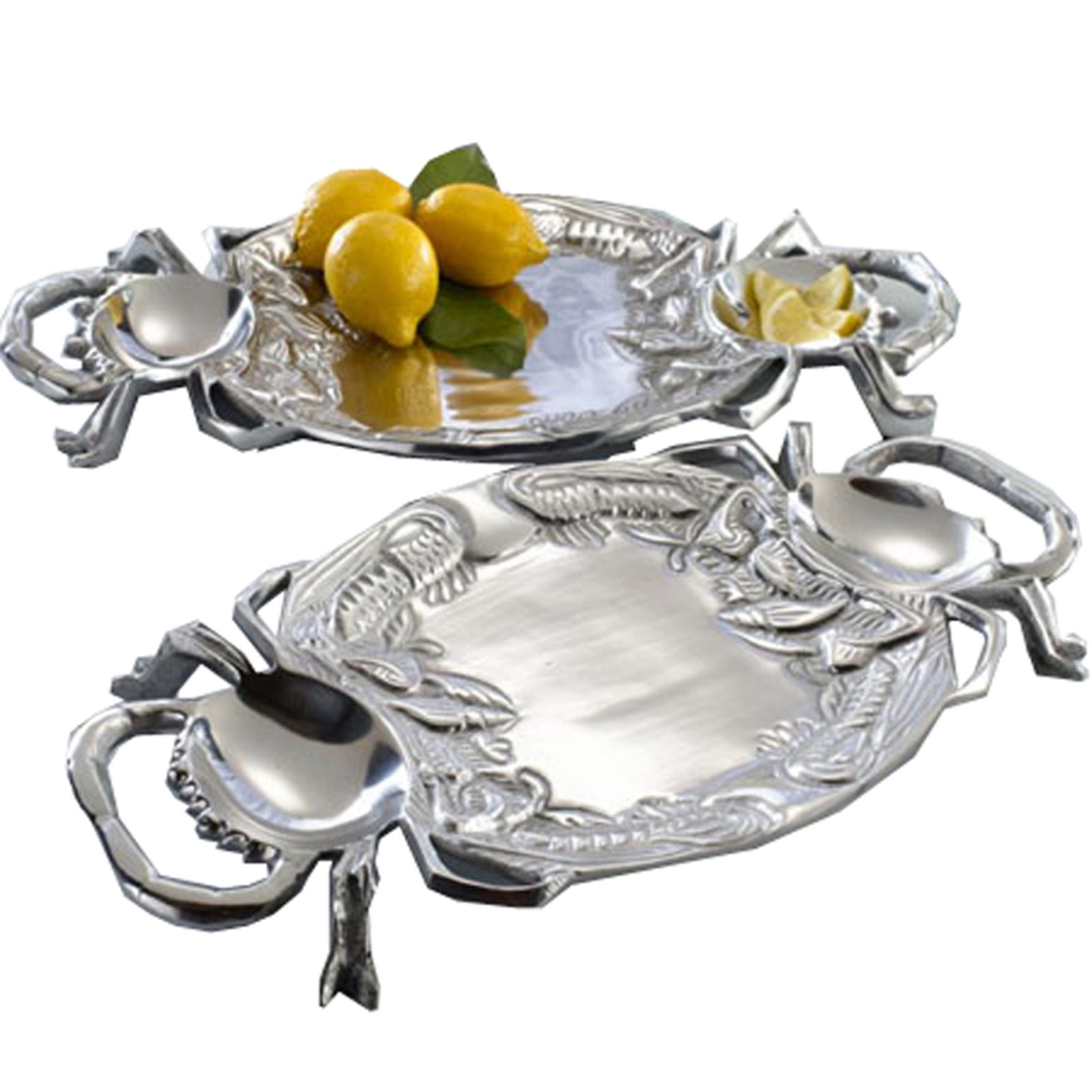 Chesapeake Bay Blue Crab Shaped Aluminum Serving Dish Tray Mary B