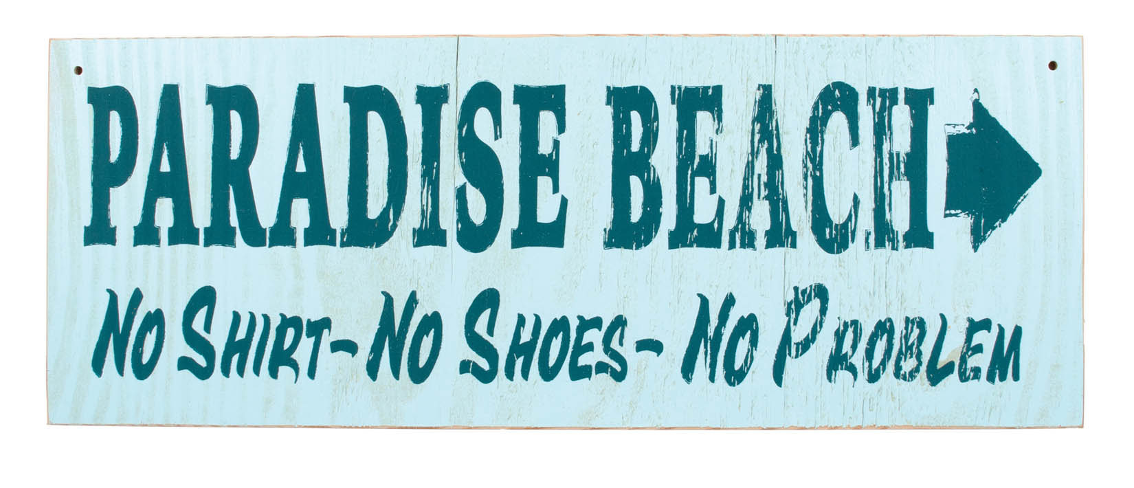 Paradise Beach No Problems Painted 30 Inch Distressed Wood Sign Wall