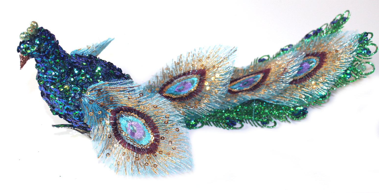 proud as a peacock teal beauty feathered bird clip on proud as a peacock teal beauty feathered bird clip on