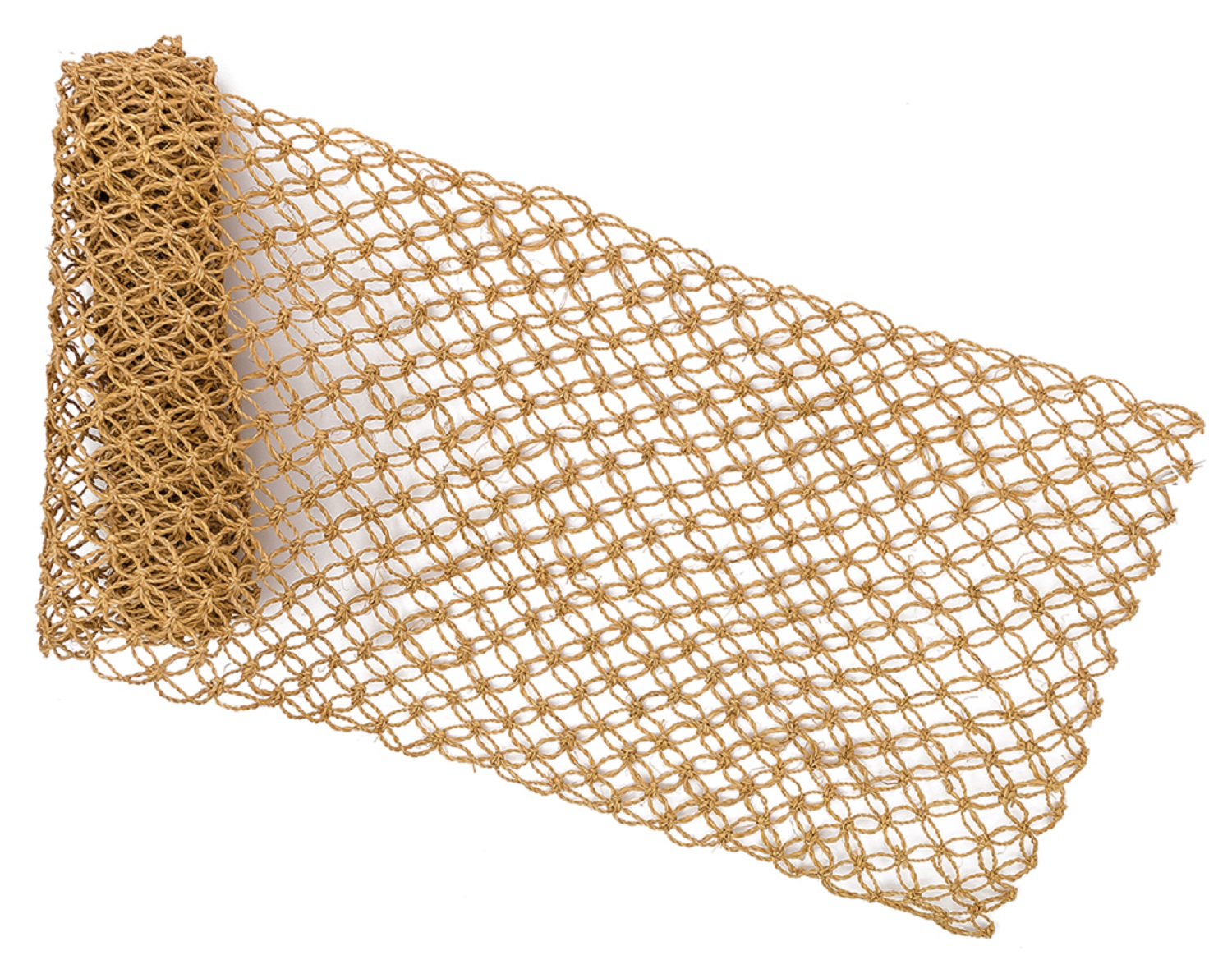 Macrame Mocha Design Natural Abaca Fibers Table Runner 72X13 Inches