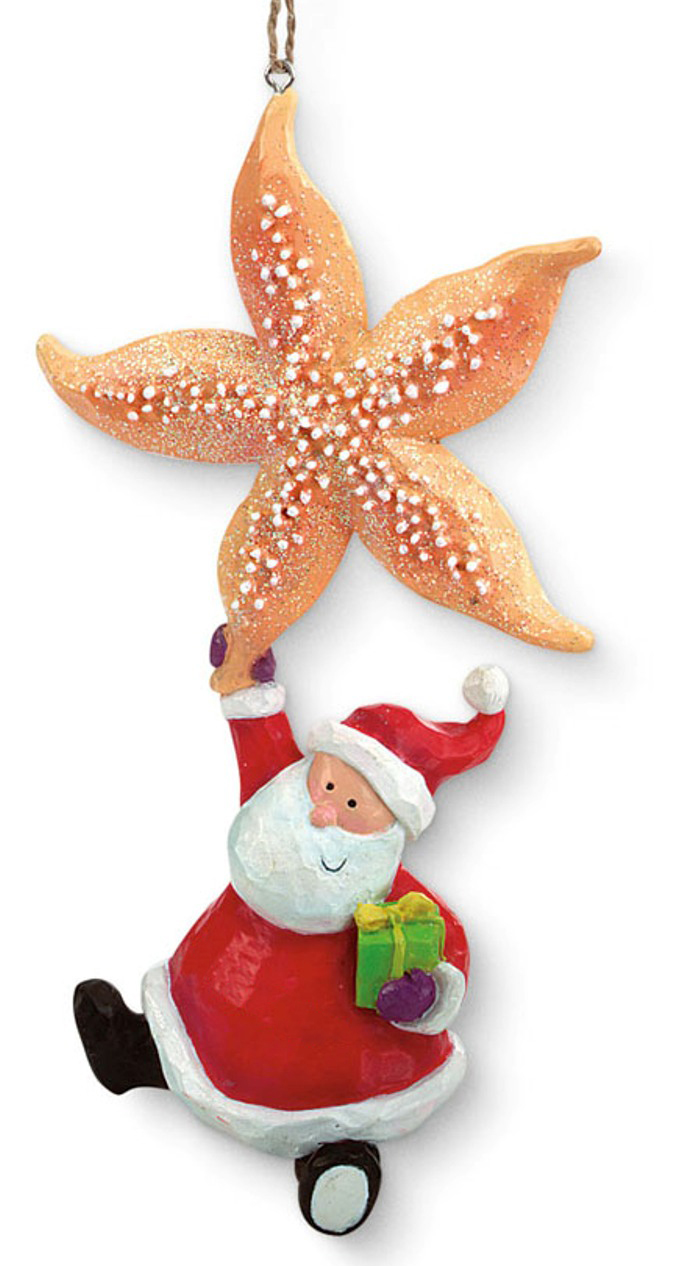 starfish and whimsical santa holiday christmas ornament ebay starfish and whimsical santa holiday christmas ornament ebay