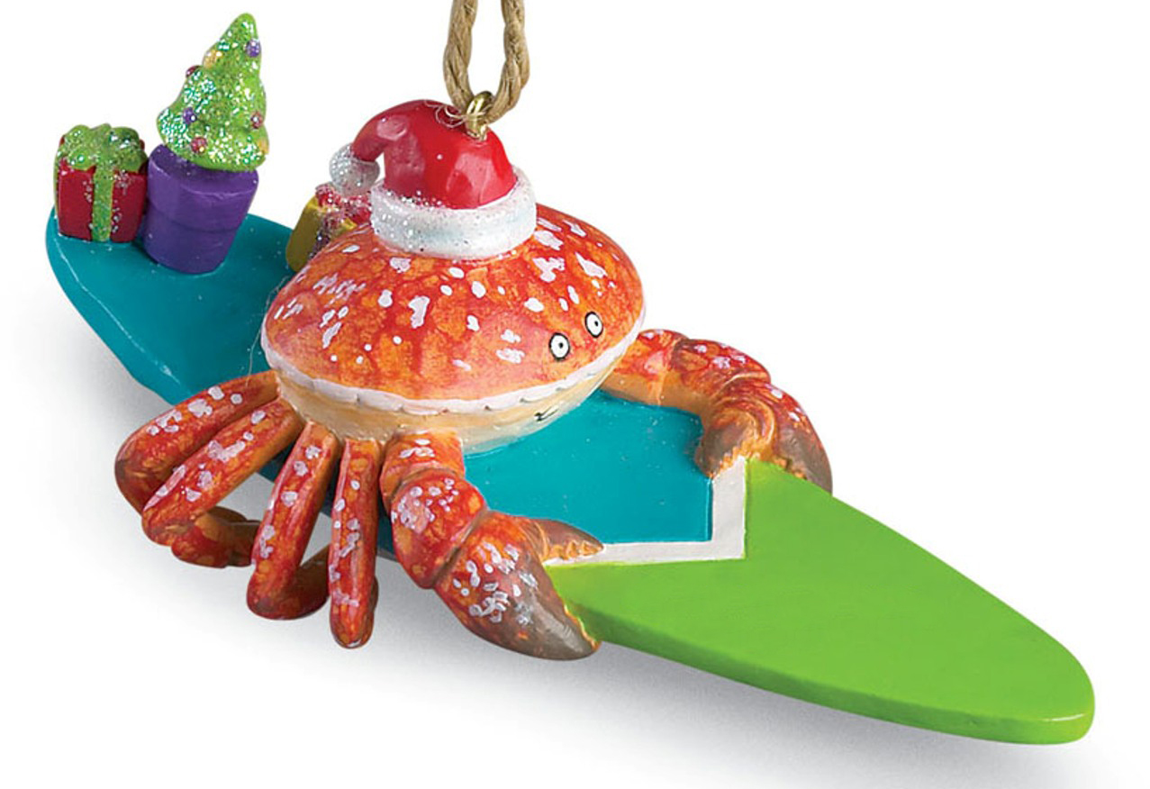surfing red crab surfer dude christmas ornament ebay surfing red crab surfer dude christmas ornament ebay
