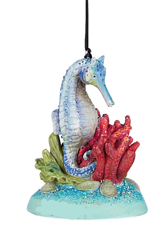 Nautical Ocean Seahorse Coral Christmas Ornament eBay
