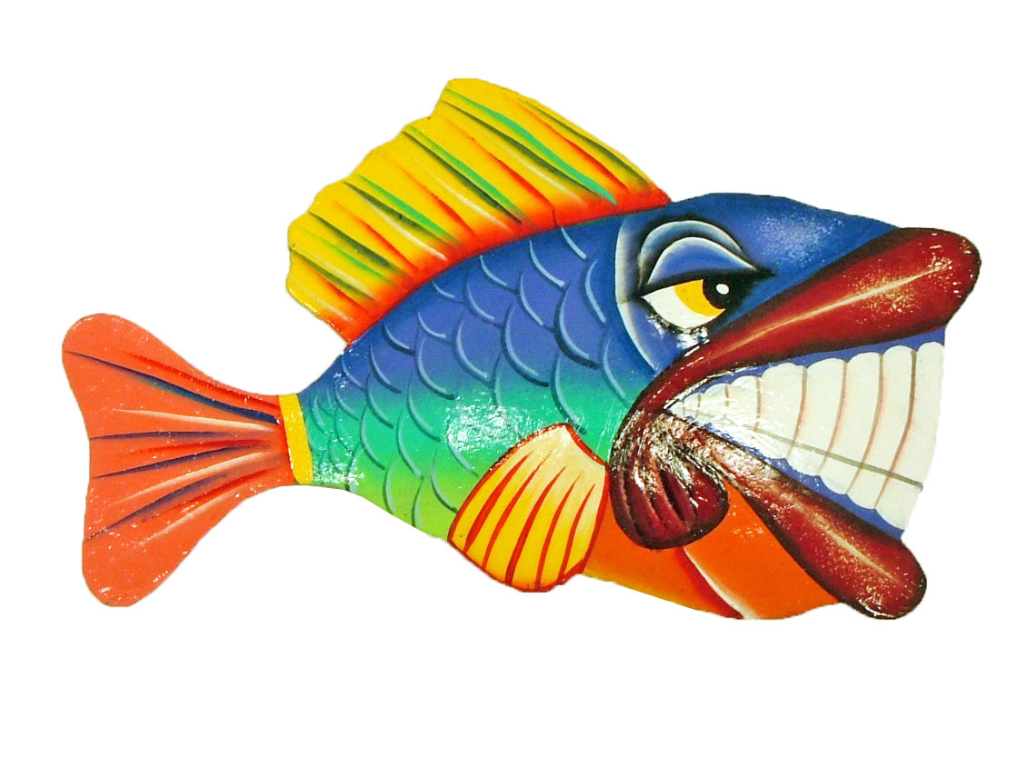 Handcrafted Tropical Fish Haitian Metal Art Yellow Fin Mary B