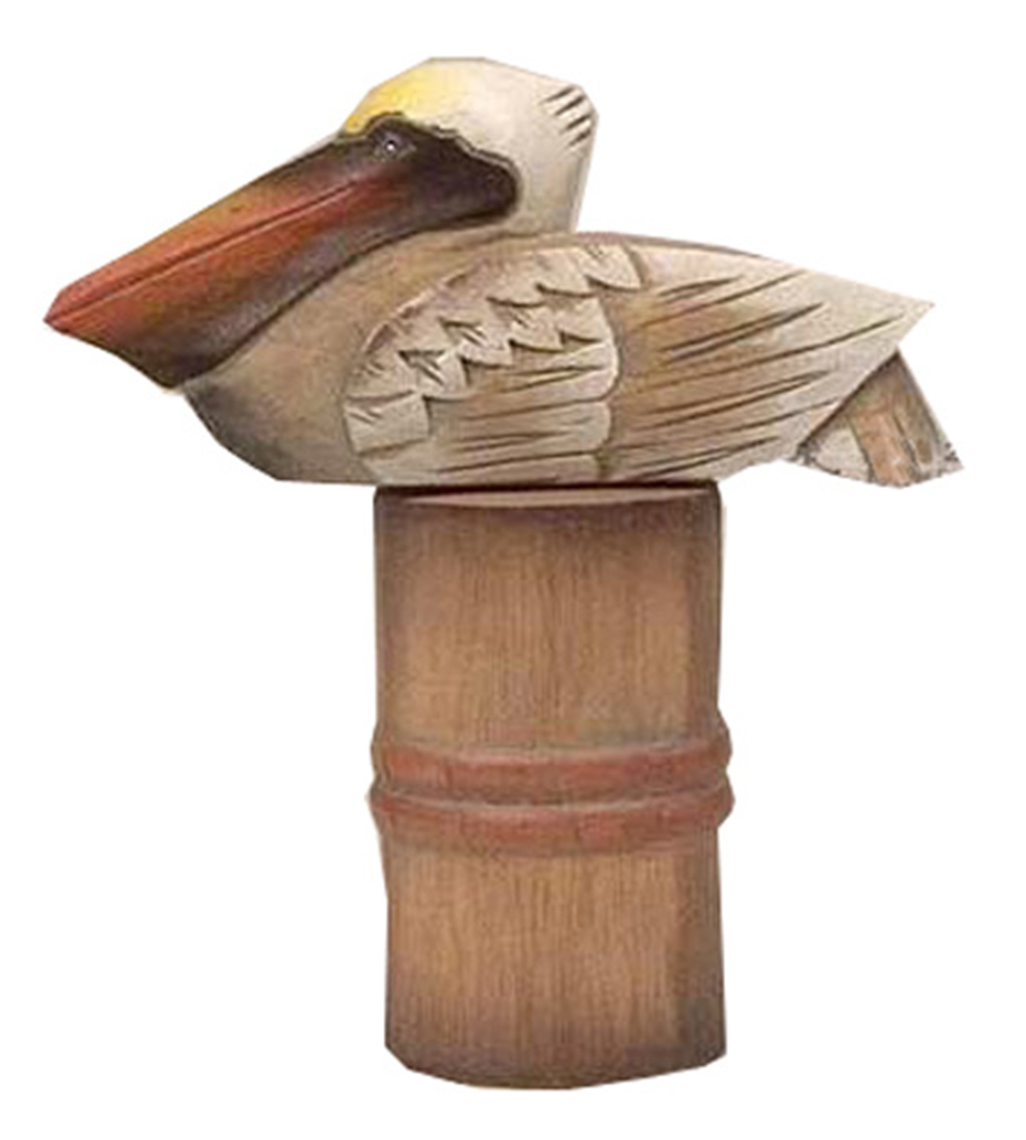 Tropical Pelican on Wood Piling Figurine Decor eBay
