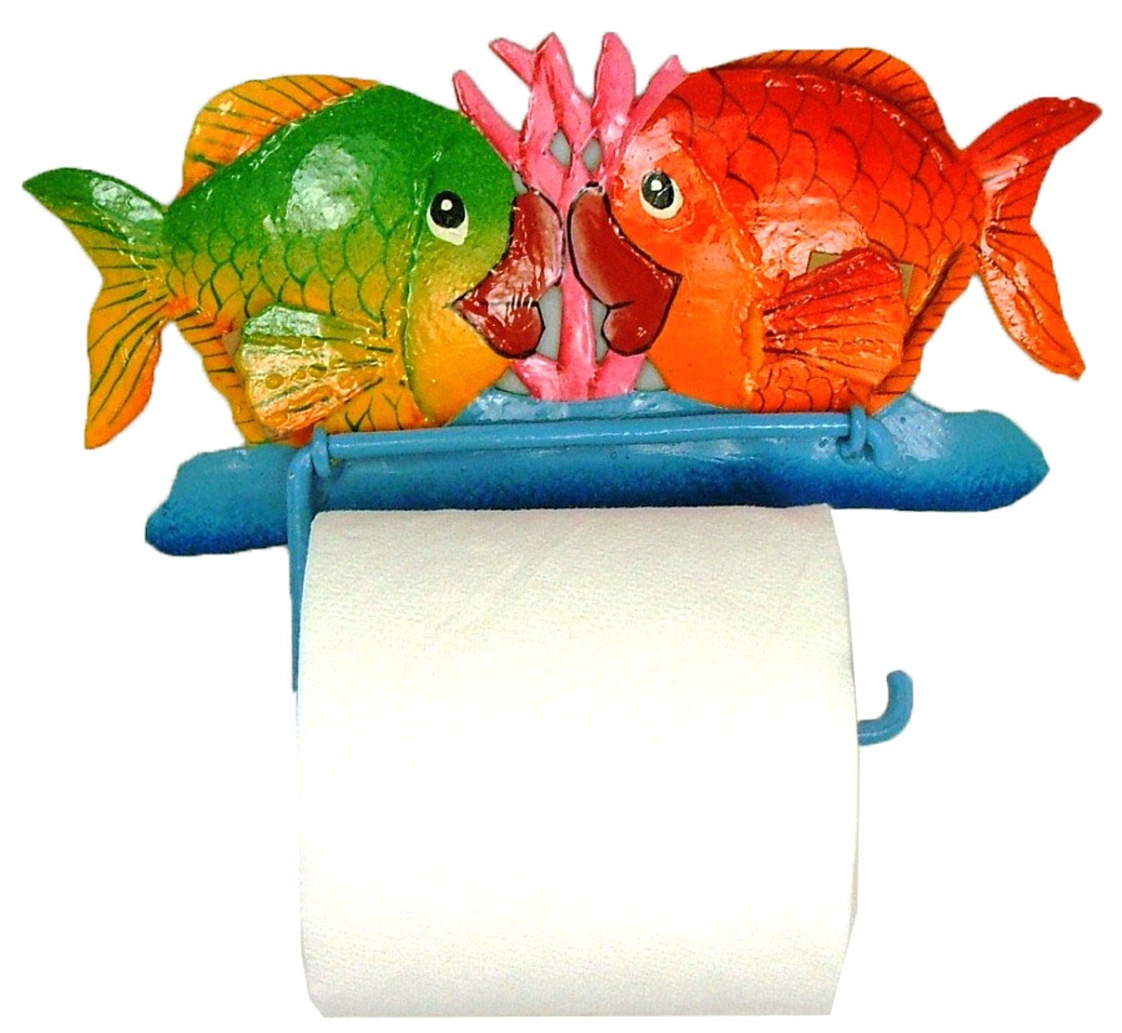 Kissing Fish Bath Toilet Paper TP Bath Tissue Holder Haitian Metal eBay