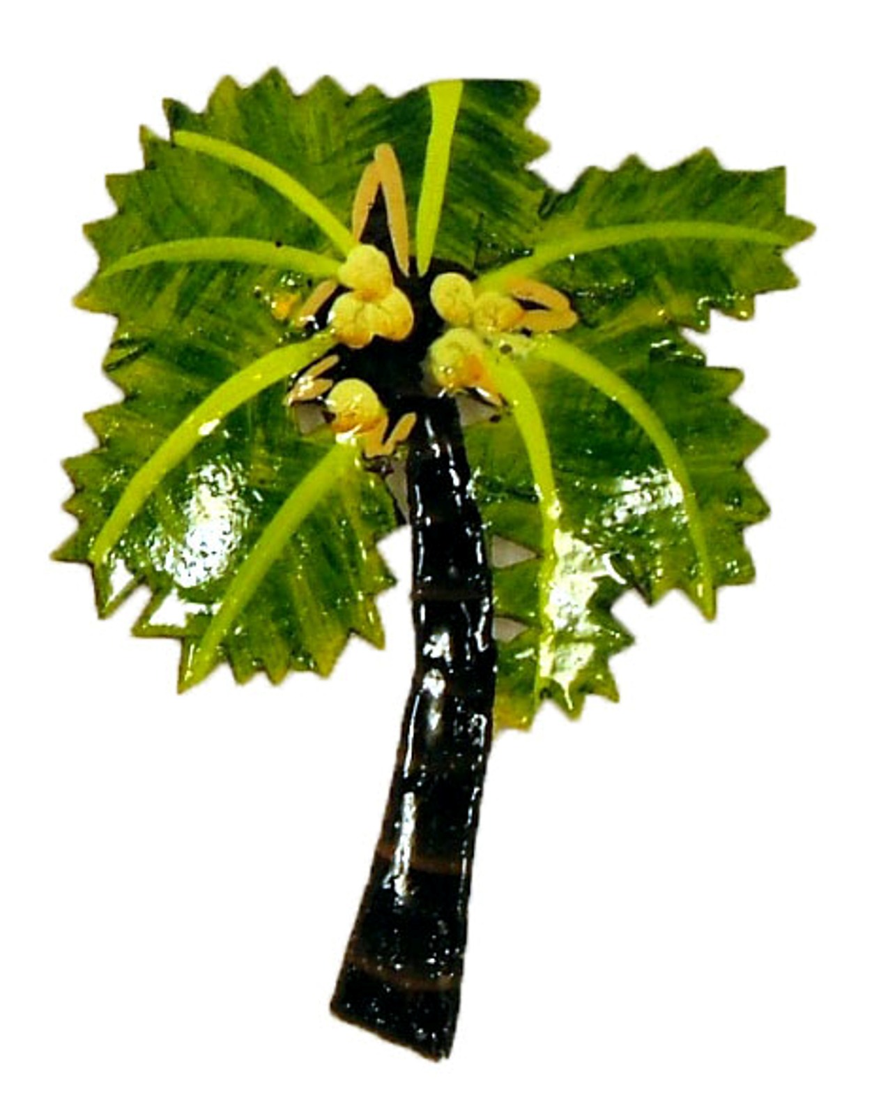 Tropical Palm Tree Haitian Metal Art Magnet B - Mary B Decorative Art