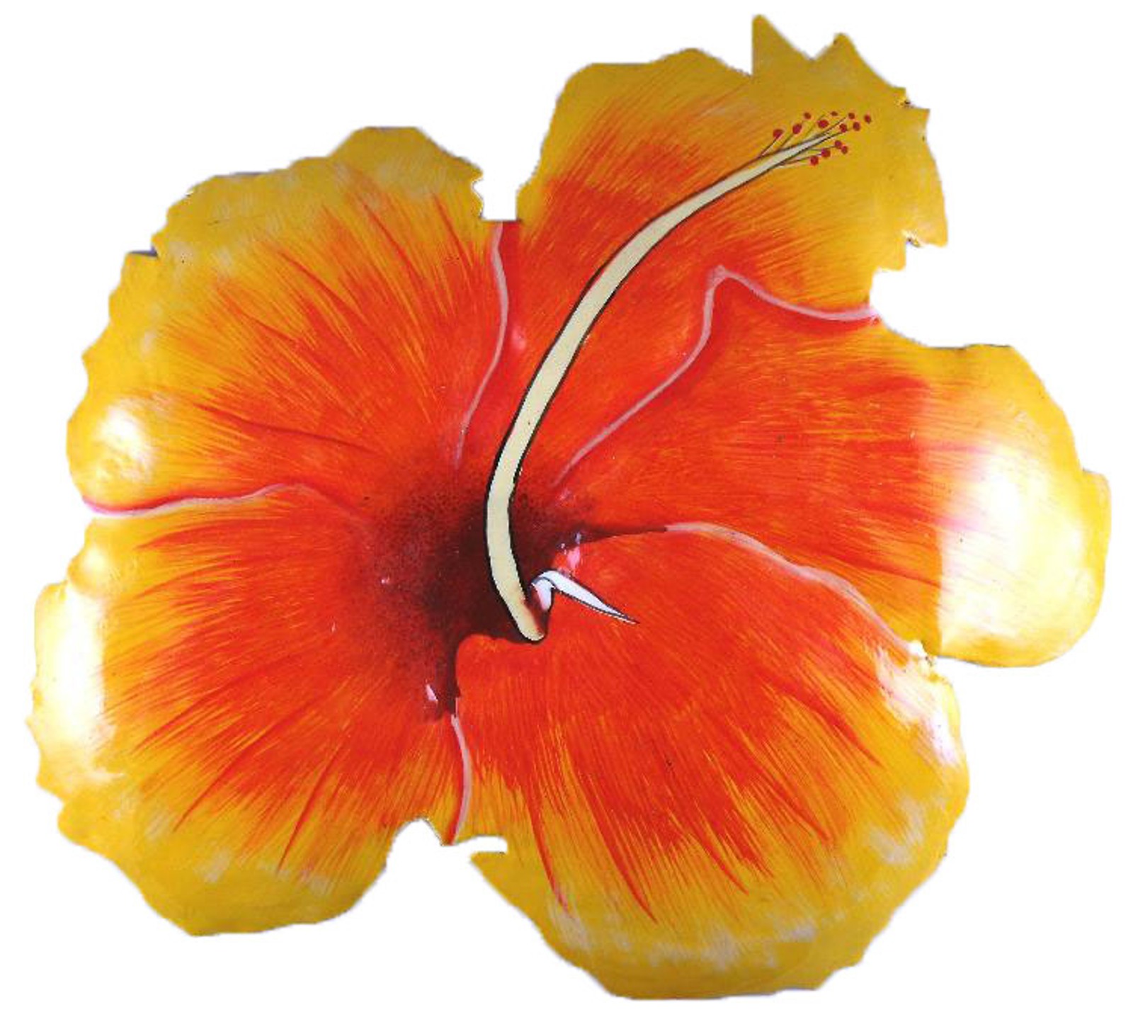 Tropical Hibiscus Floral Haitian Metal Wall Art Yellow eBay