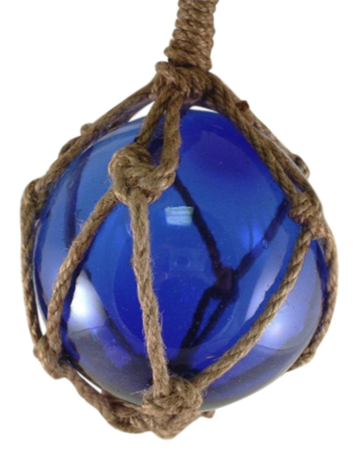 Japanese Glass Fishing Fish Net Blue Float Buoy Tiki Decor eBay
