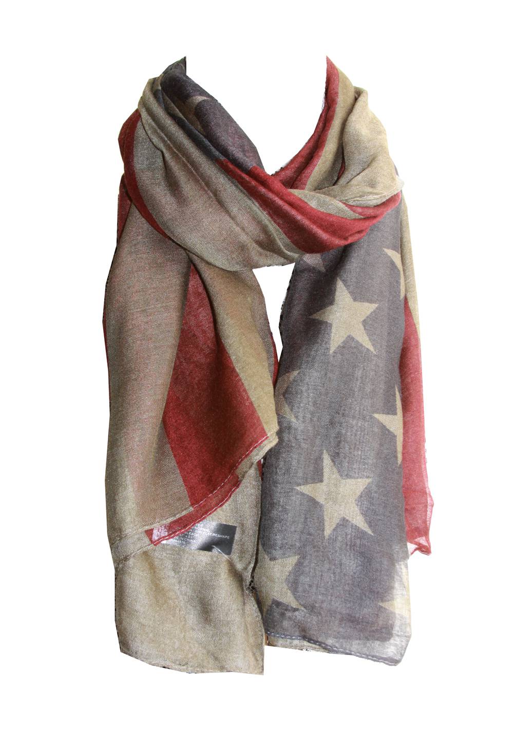 Long American Flag Square Scarf
