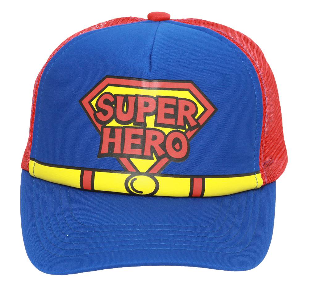 Kids Toddler Super Hero Mesh Trucker Hat Red w/ Blue eBay