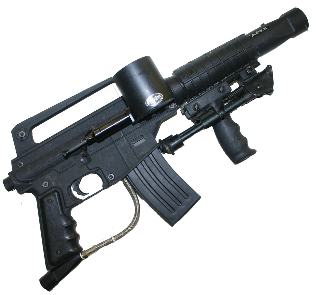 USED - Tippmann Alpha Black Paintball Gun / Marker w Bipod - E-Grip