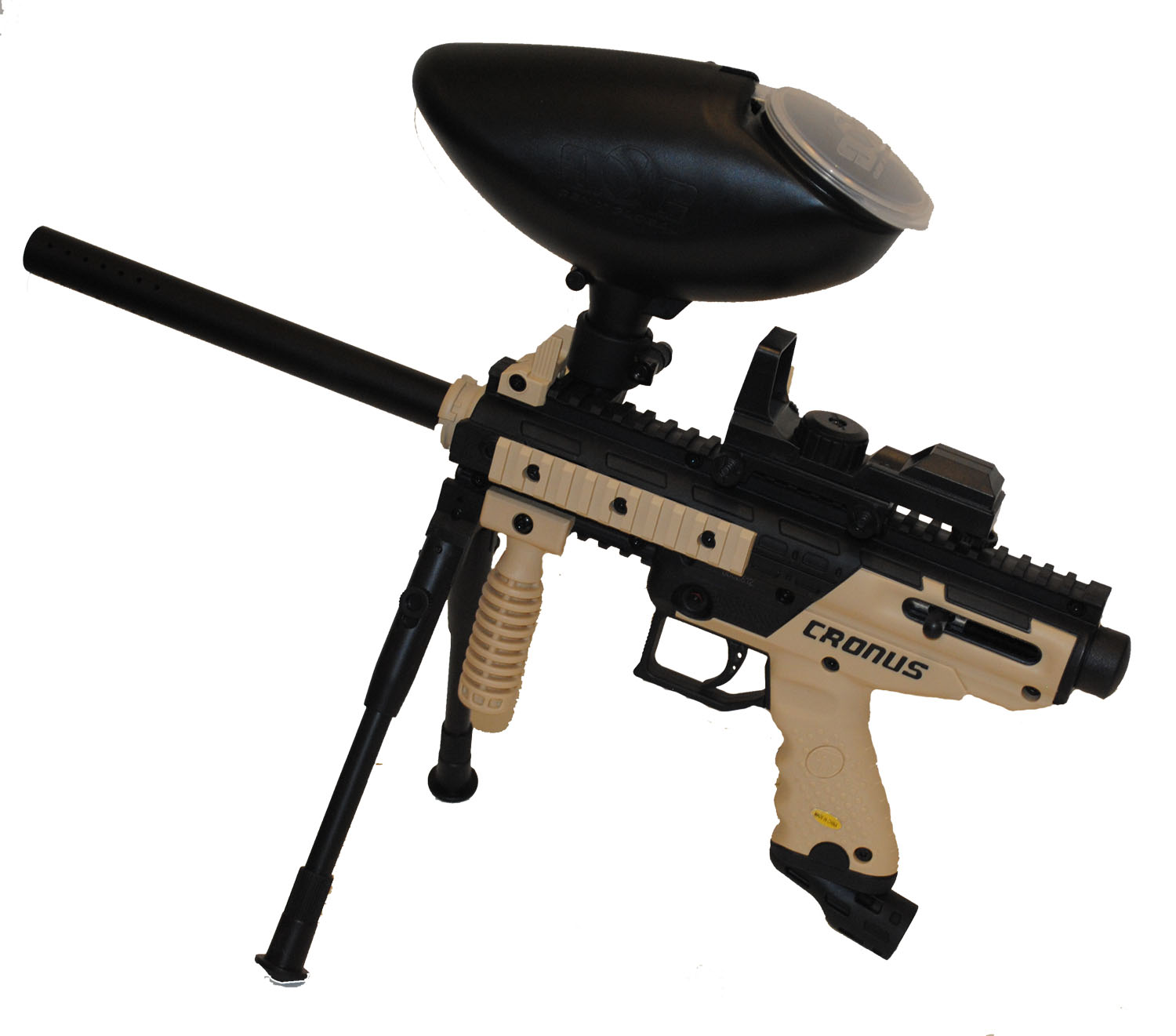 Tippmann Cronus CQC Paintball Gun Electronic Red Dot Sight, Hopper