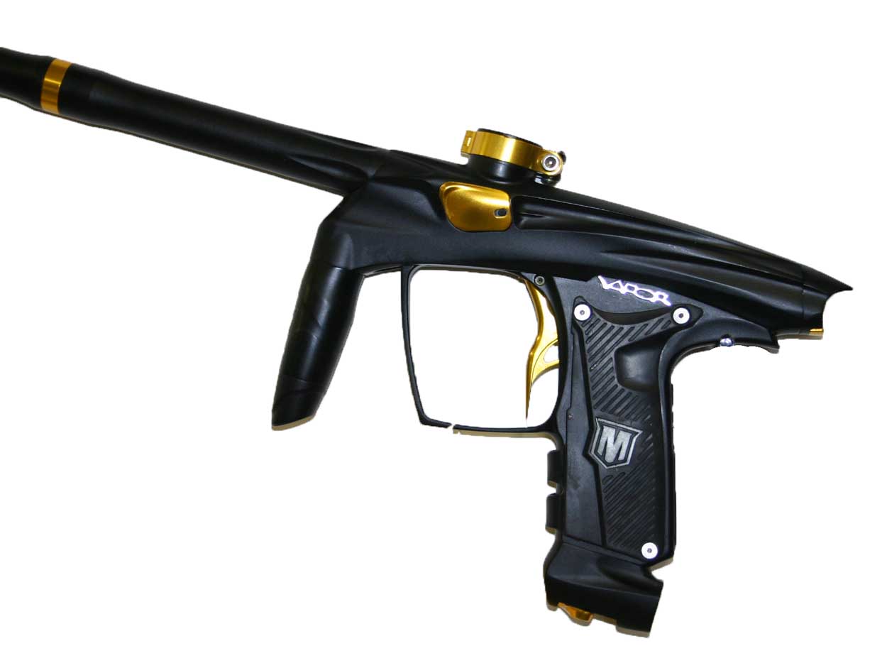 USED Machine Vapor Paintball Gun Marker w/ Barrel Kit Black and