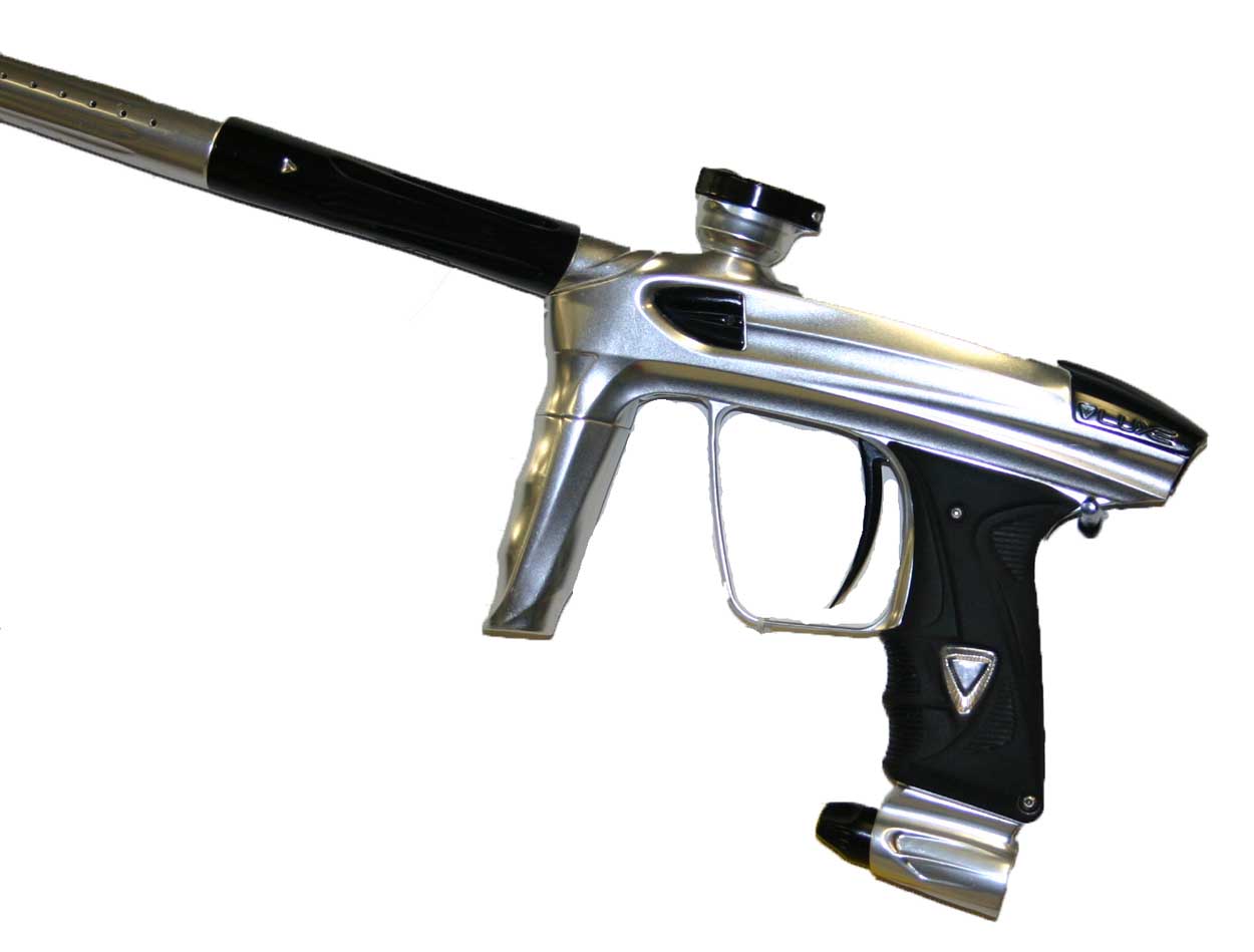 USED DLX Luxe 1.5 Paintball Gun / Marker Silver and Black Gloss eBay