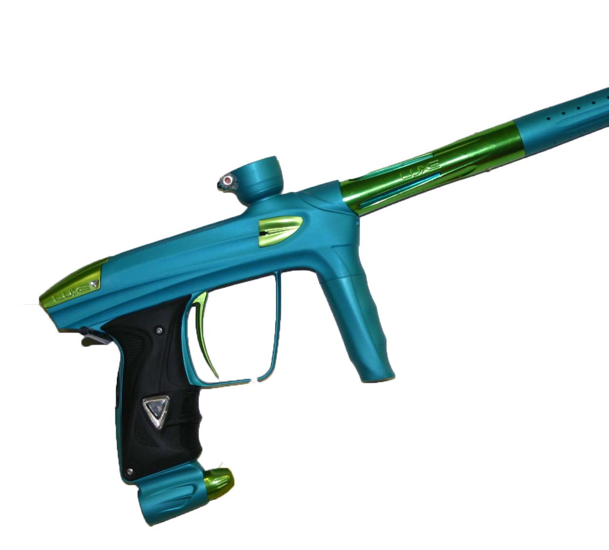 USED DLX Luxe 2.0 Paintball Gun / Marker Dust Teal and Gloss Slime