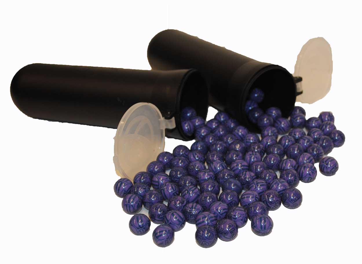 200 Rounds of Paintball Pellets with Two 100 Round Tubes Filled with