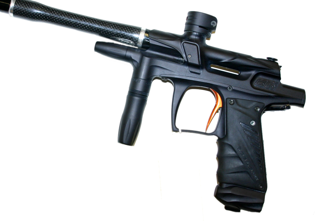 USED 2012 Bob Long G6R OLED Paintball Gun Marker w Carbon Fiber
