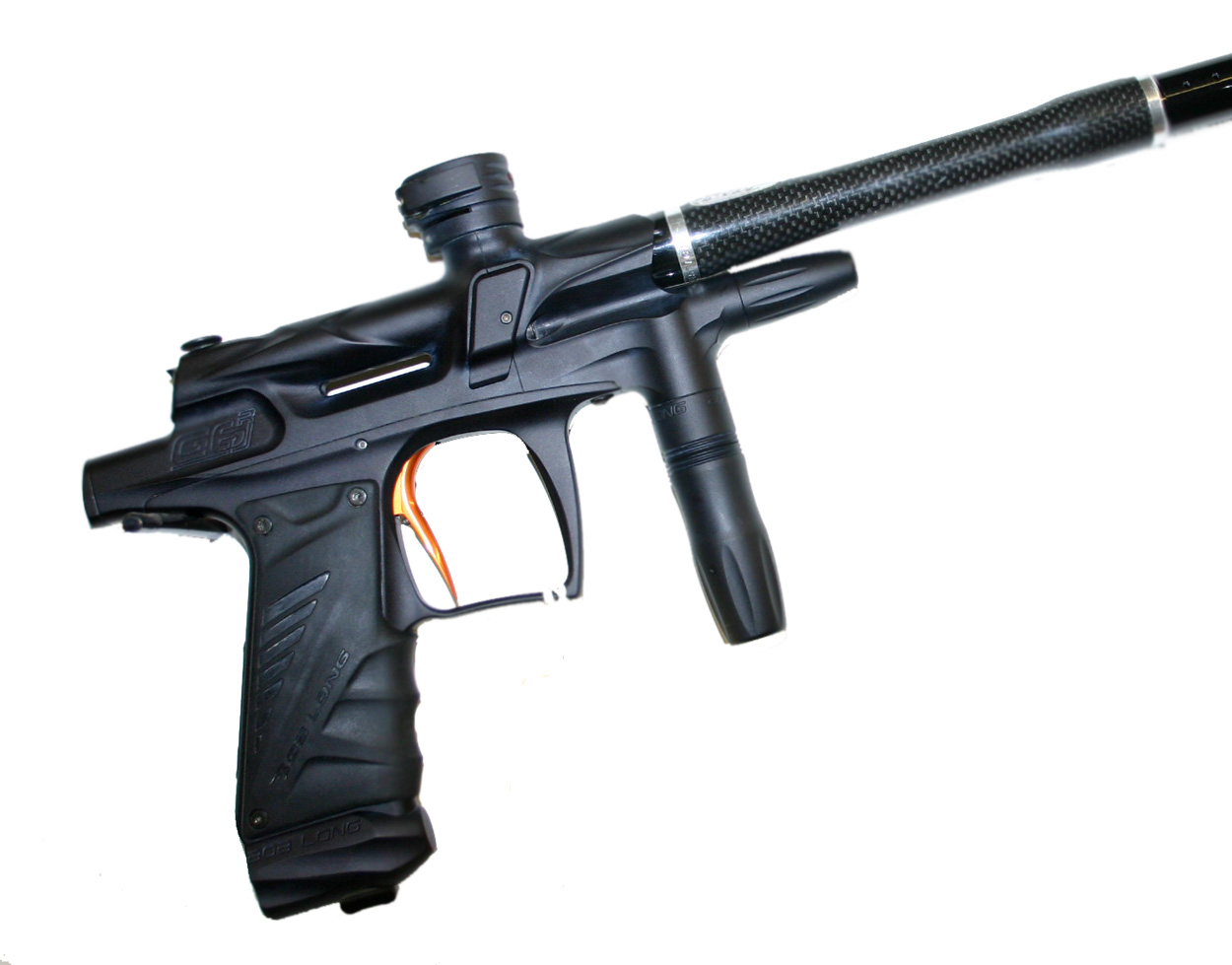 USED 2012 Bob Long G6R OLED Paintball Gun Marker w Carbon Fiber