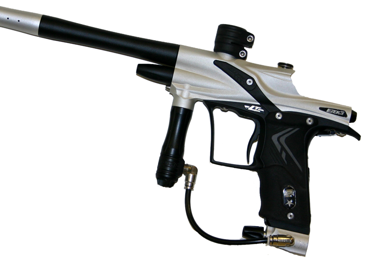 USED Eclipse ETEK 3 LT Paintball Gun / Marker White and Black