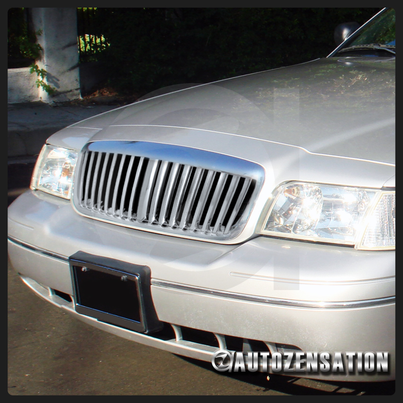 9811 Ford Crown Victoria Chrome Vertical Style Hood Grille Grill eBay