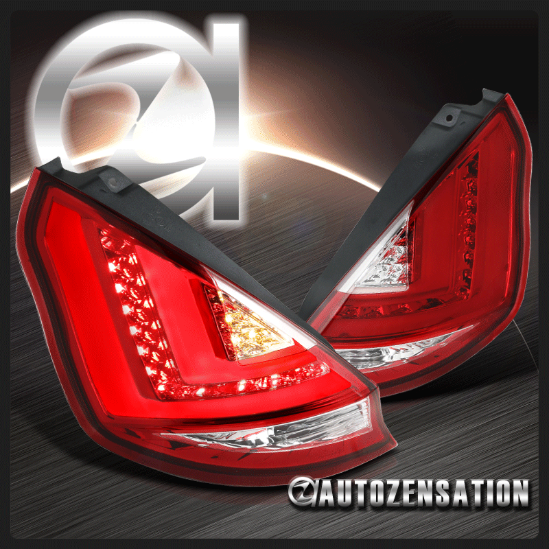 20112013 Ford Fiesta Hatchback Red Tail Lights Rear Brake Lamps+LED