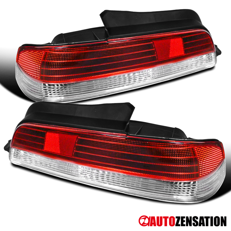 Fit 9701 Honda Prelude JDM Red Clear Tail Lights Brake Lamp eBay
