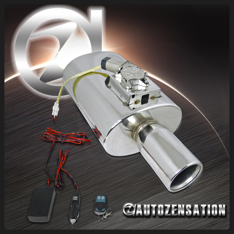 3" Inlet 4" Outlet Stainless Steel Electric Remote Control Exhaust Muffler