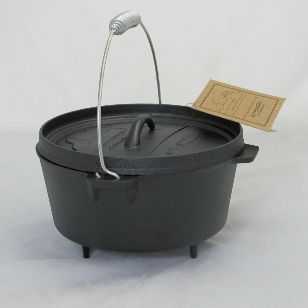 Old Mountain Pre Seasoned Cast Iron 4 quart dutch oven With feet eBay