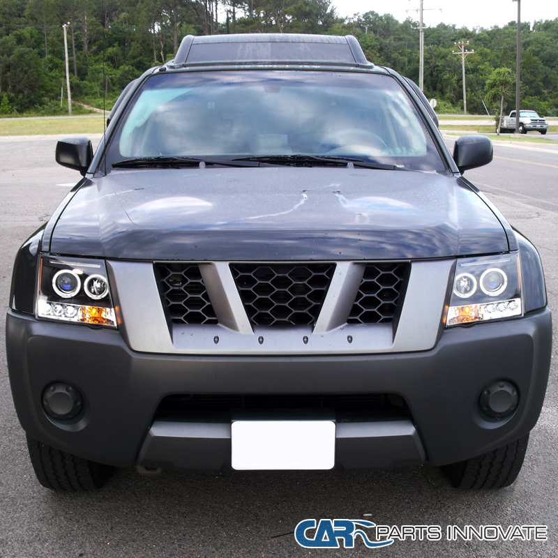 For Nissan 0512 Xterra LED Halo Projector Headlights Lamp Black eBay