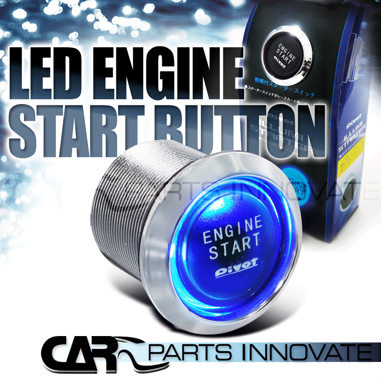 Blue LED Engine Start Ignition Button Push/Touch Car Starter Switch Kit