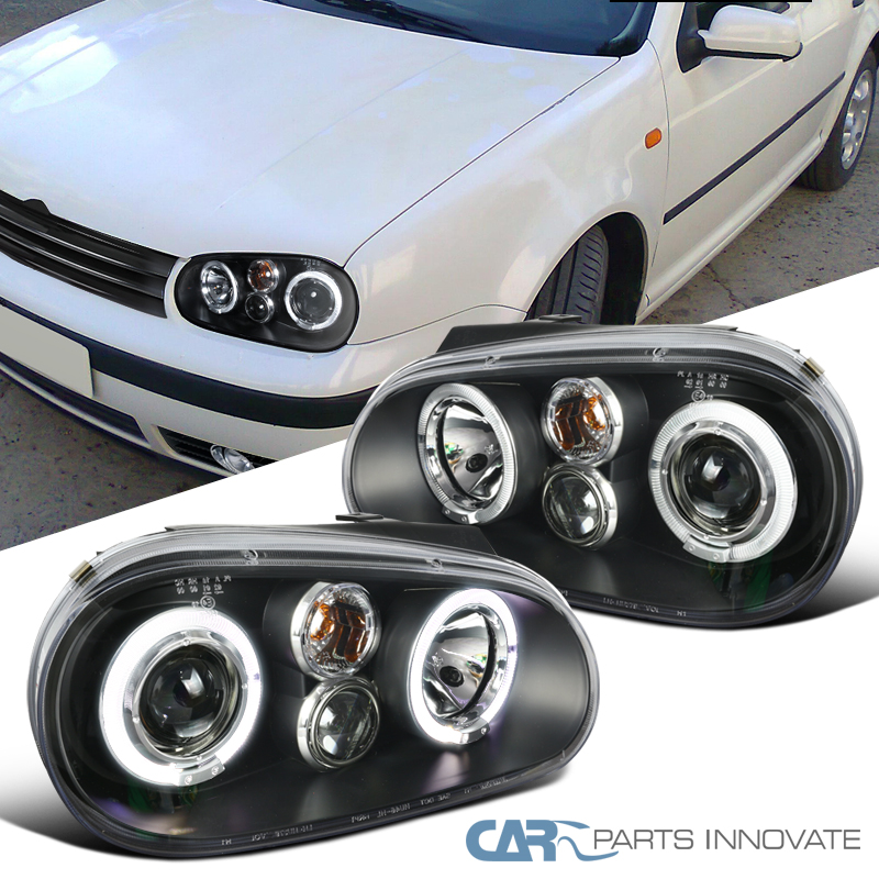 Fit VW 9906 Golf Mk4 GTI R32 Cabrio Halo Projector Headlights Lamp