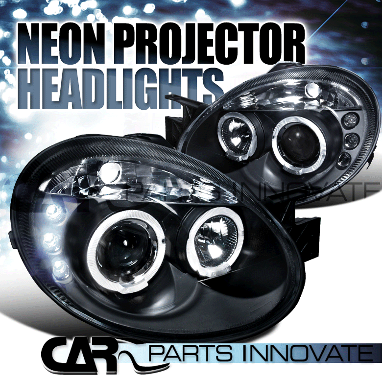 Dodge 0305 Neon SRT4 SRT4 Halo LED Projector Headlights Black eBay
